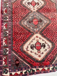 Antique Handmade Heritage Rug with Geometric Patterns - 3