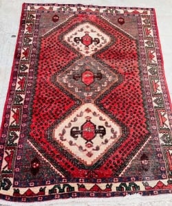 Antique Handmade Heritage Rug with Geometric Patterns - 2