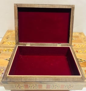 Handcrafted Wooden Boxes with Damascene Arabesque Inlay - 2