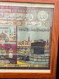 Vintage Hajj Souvenir Picture – The Three Holy Mosques - 2