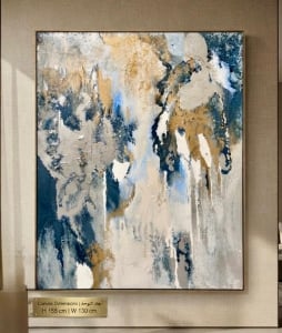 Rare Abstract Artwork With Gold Colored Accents - 2
