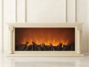 Decorative Classic Fireplace Replica With Flame Lighting - 2