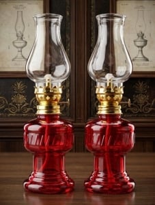 A Pair of Classic Glass Kerosene Lanterns - 2