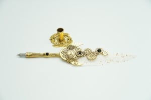 A quill pen with ink that imitates medieval pens - 5