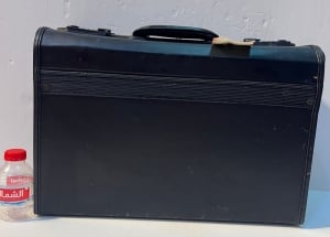 Black Hard-Shell Document Briefcase with Combination Locks - 6