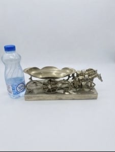 Decorative Classic Horse-Drawn Carriage Figurine - 2