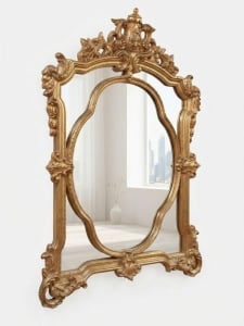 Luxury Classic Wall Mirror with Ornate Gold Frame - 3
