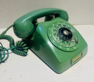 Vintage Green Ericsson Dialog Rotary Telephone - 4