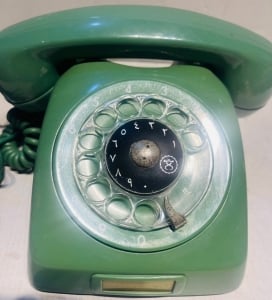 Vintage Green Ericsson Dialog Rotary Telephone - 5