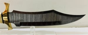 Large Traditional Dagger with Natural Bone Handle and Leather Sheath - 2