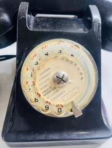 Vintage Black Bakelite Rotary Telephone - 2