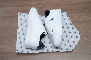 حذاء رياضي جلد أبيض U.S. Polo Assn. - 3