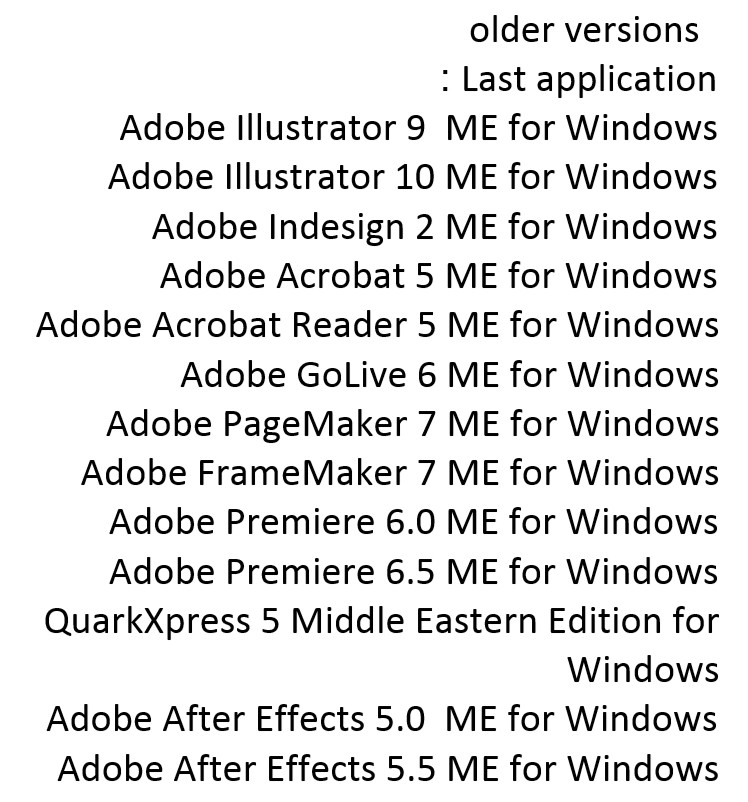 looking Adobe Older software  - 1