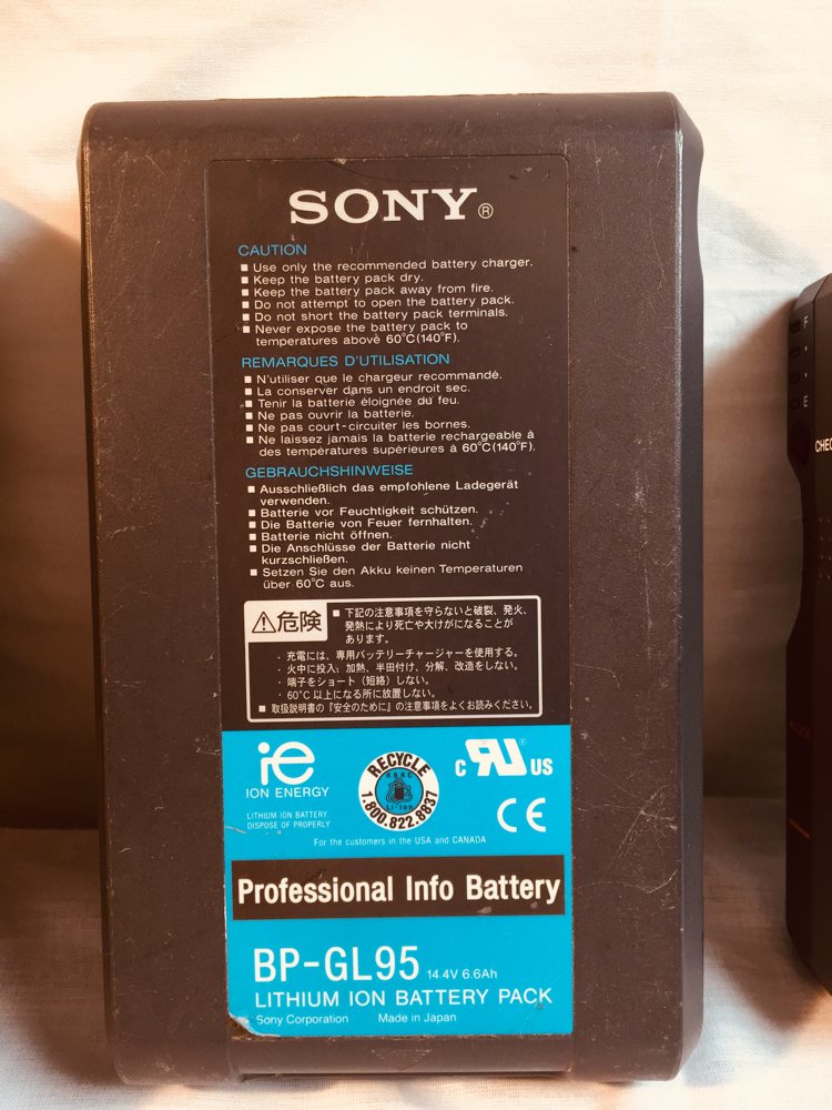 Sony Battery BP-L & BP GL Series. - 3