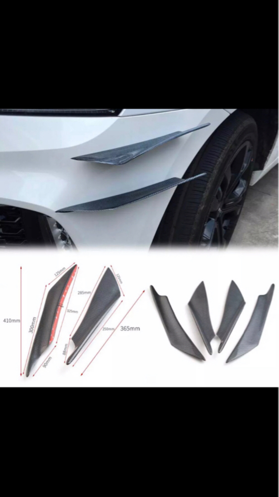 Bumper canards carbon fiber  - 1