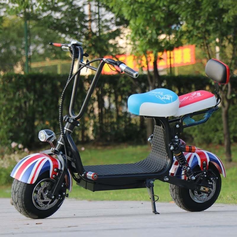Wide tire electric scooter car - 1