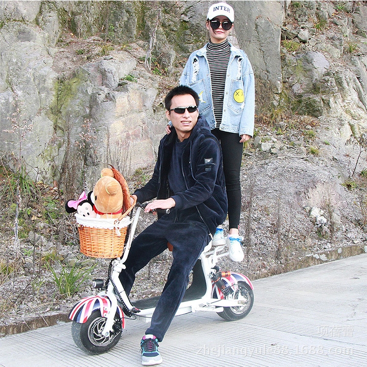 Wide tire electric scooter car - 9