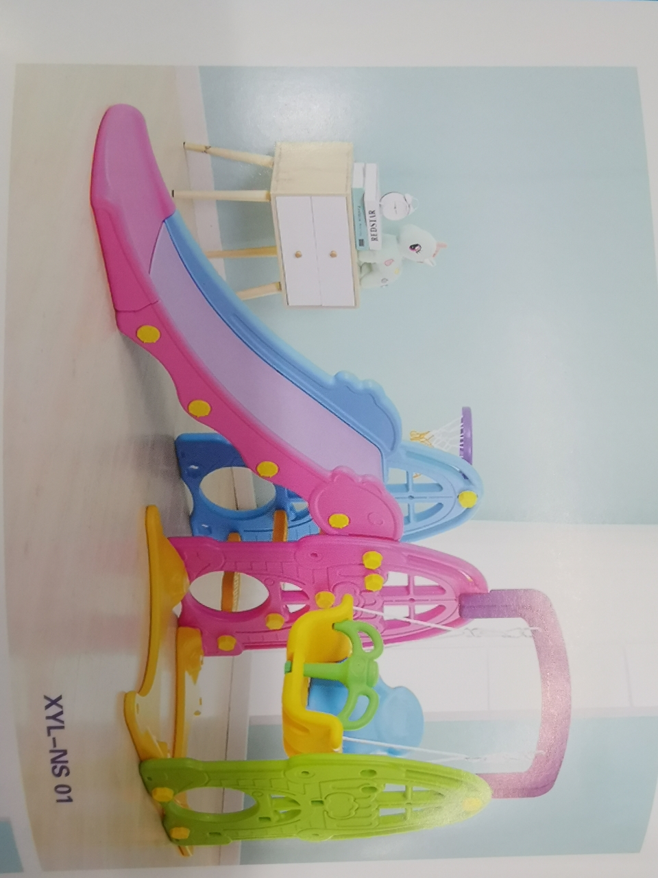 Children's indoor swing slide bas - 3