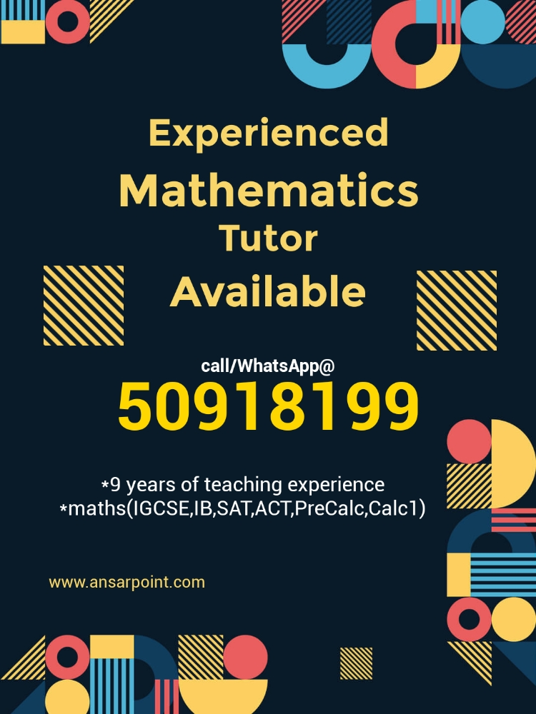 Mathematics Tutor - 1