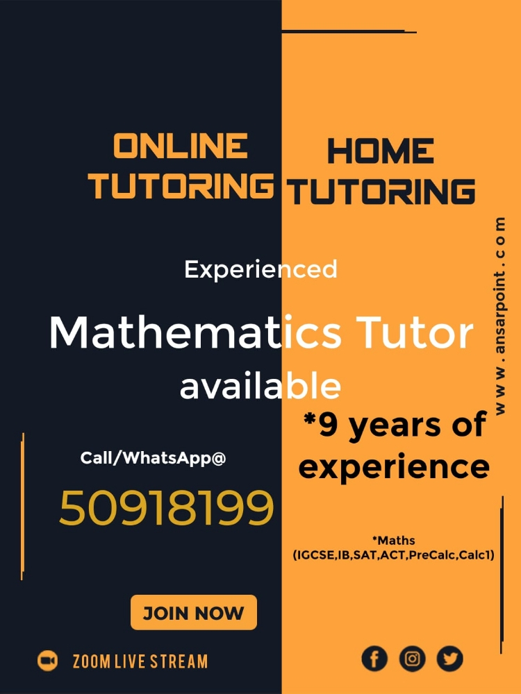 Experienced Maths tutor - 1