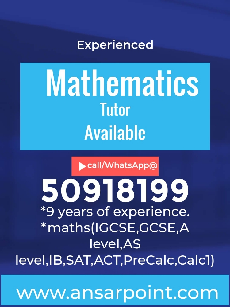 Mathematics Tutor - 1