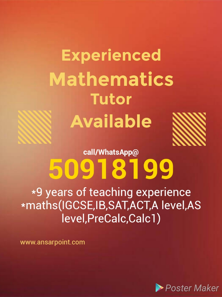 IGCSE Maths Tutor - 1