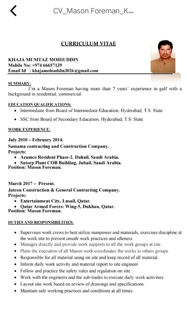 Civil Foreman - 1