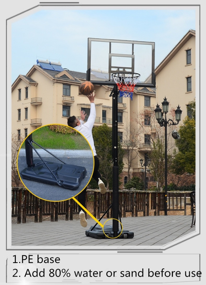 Adjustable basketball hoop - 2