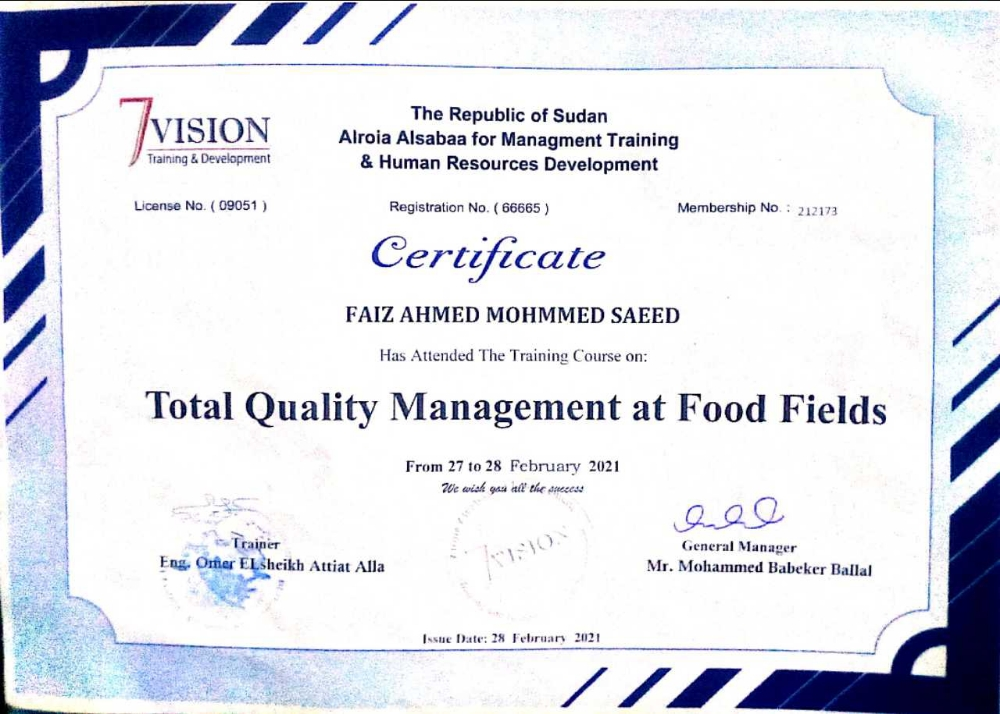 Food hygiene @safety supervisor - 2