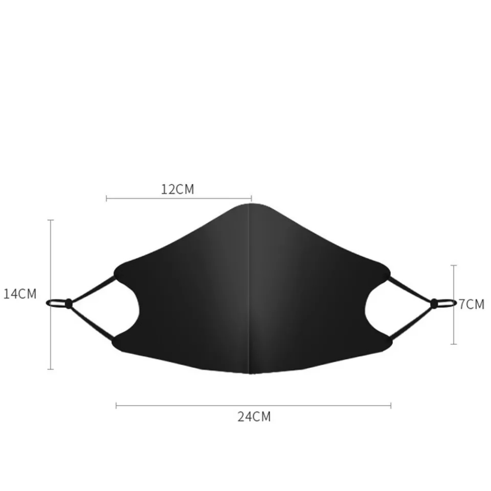 Adjustable Face Mask - Black - 7