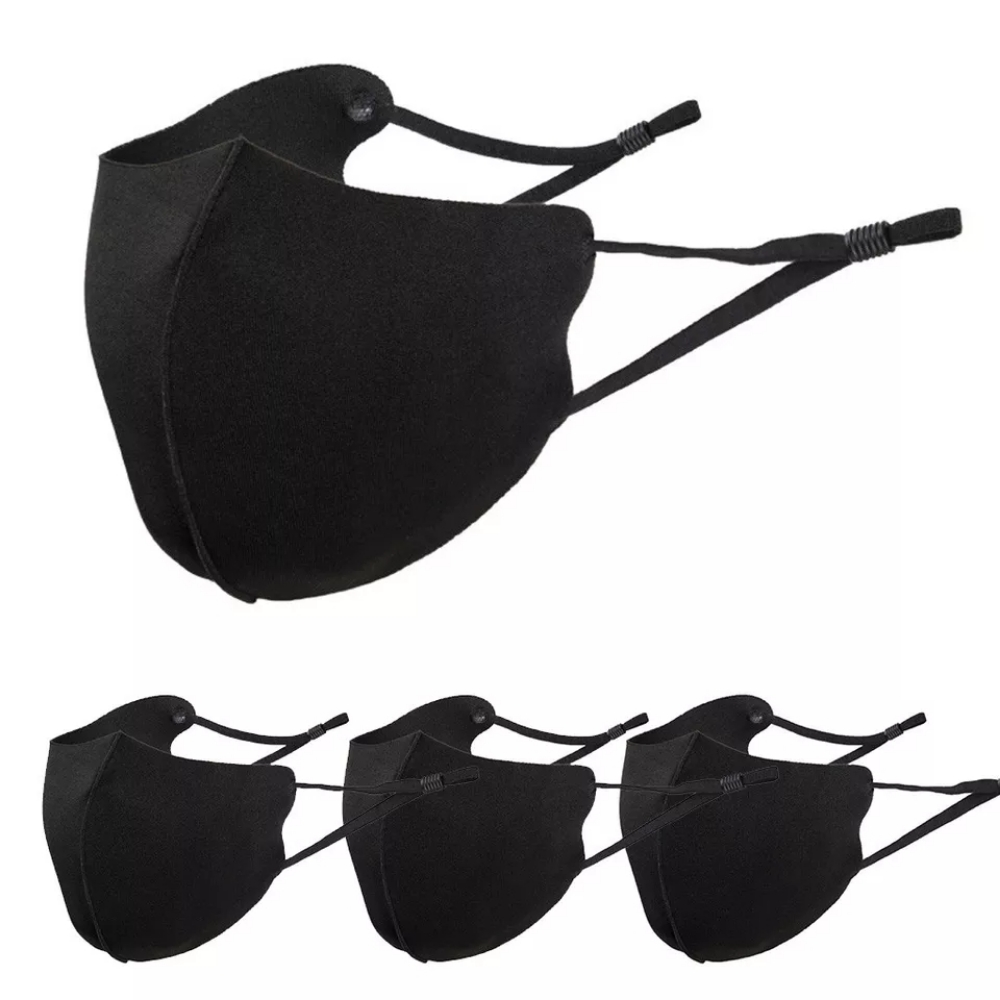Adjustable Face Mask - Black - 2