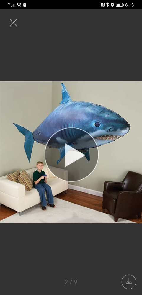 remote control flying fish helium - 3