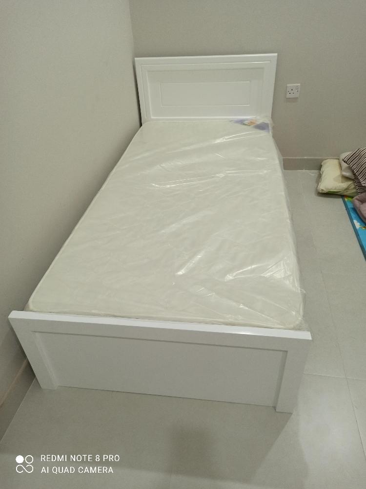 New steel Bed & wooden bed, Cabinet - 7