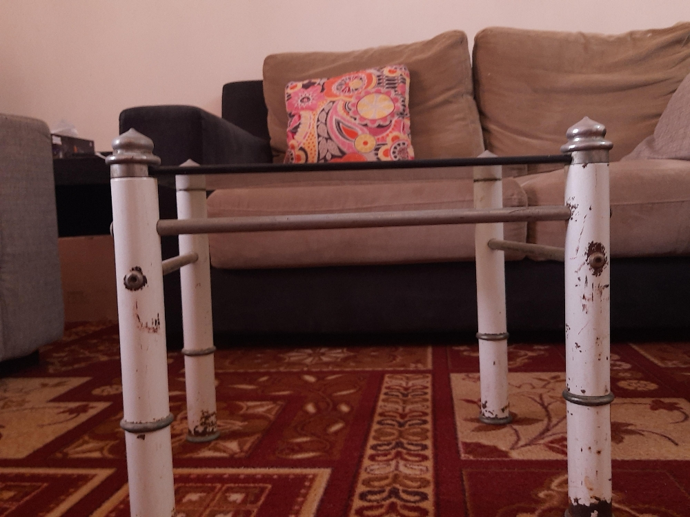 long black glass table - 12