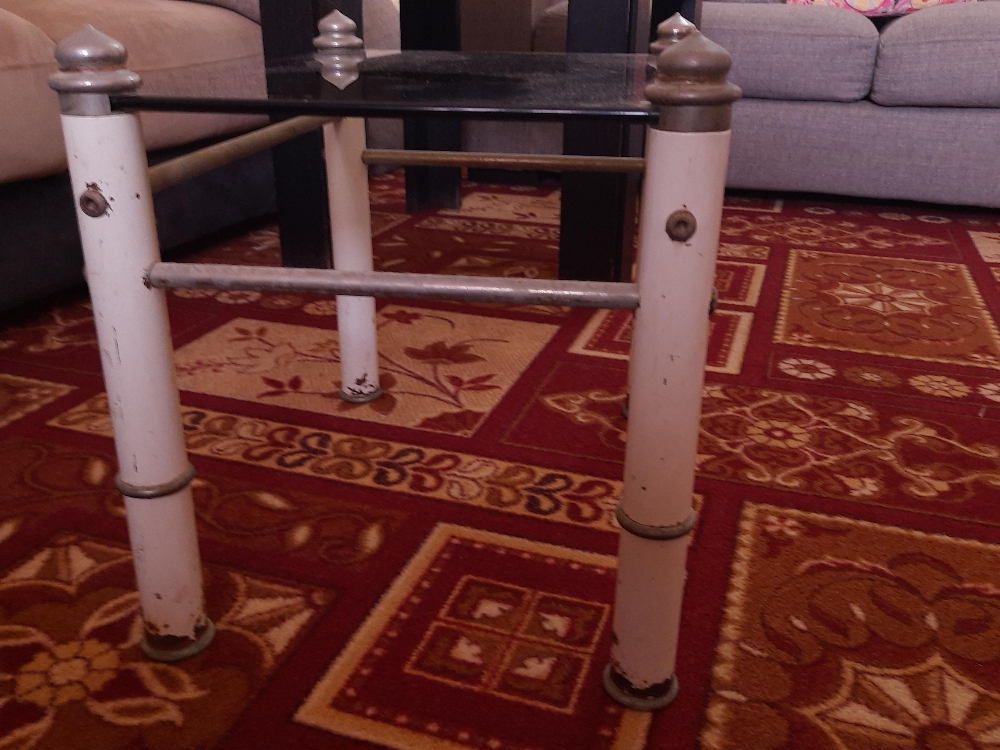 long black glass table - 8