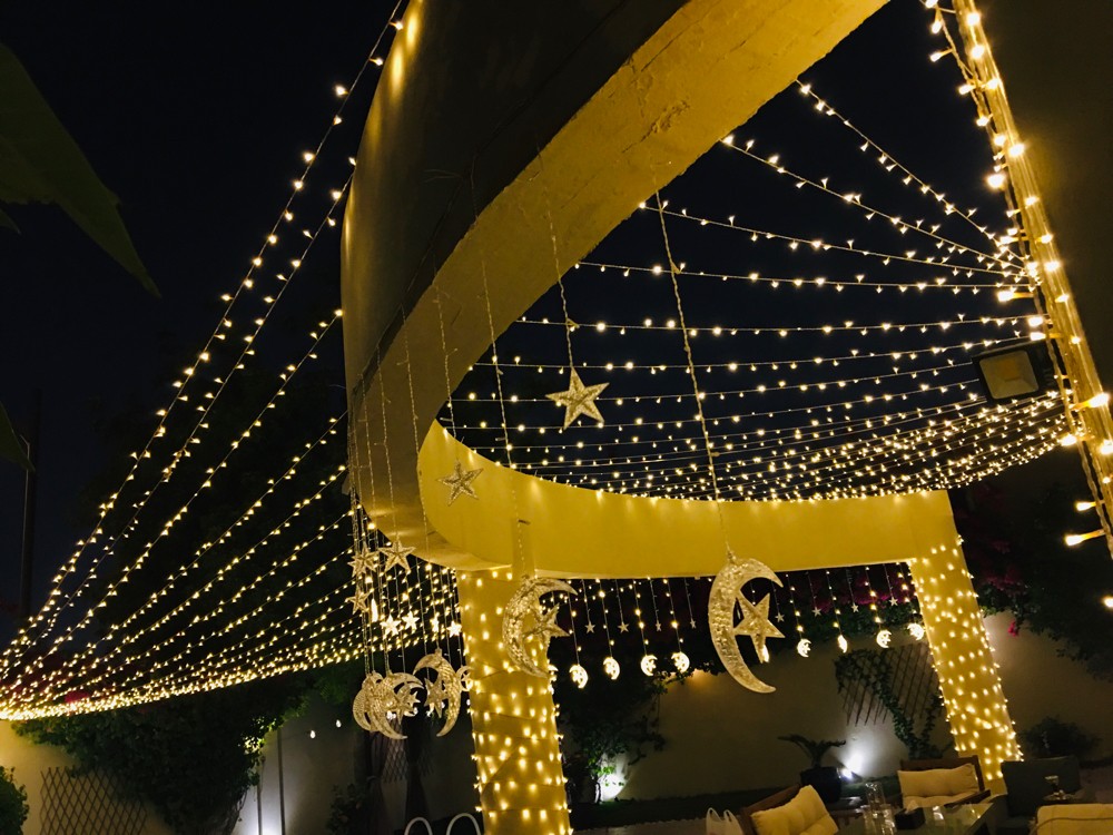 Star moon with fairy lights - 7