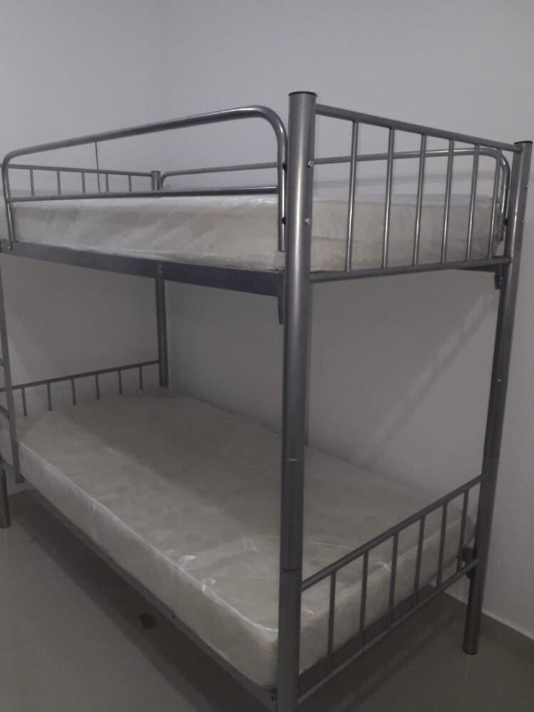 New Bunk Bed, Steel Bed, Mattress - 3