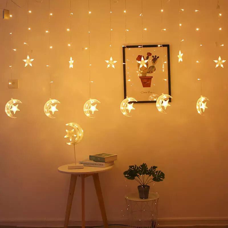 Star moon with fairy lights - 3