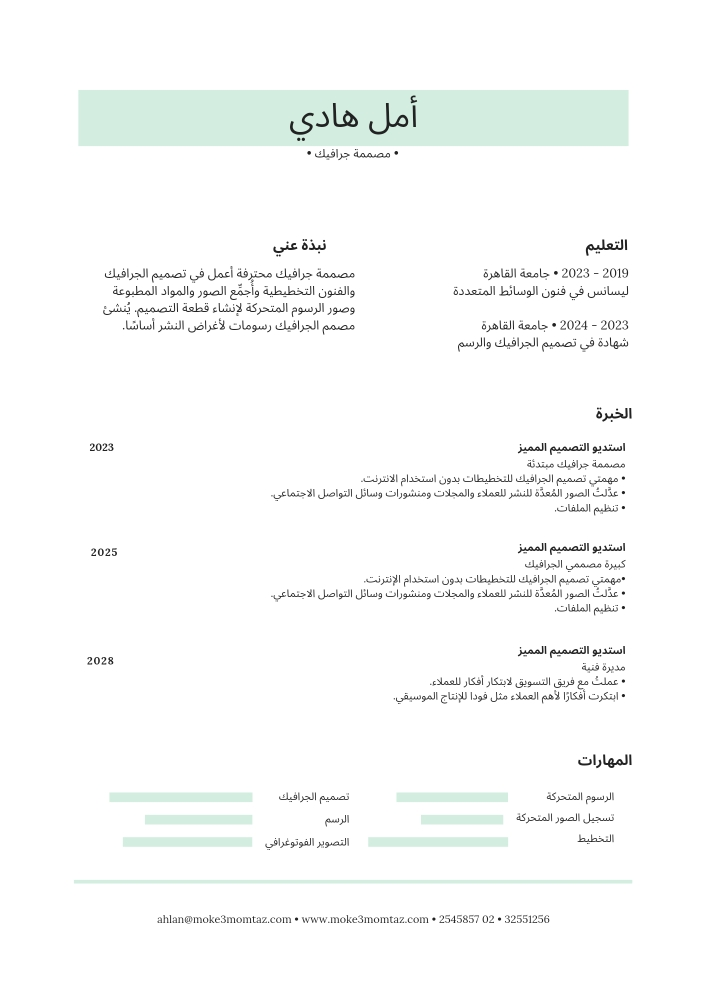 تصميم السيرة الذاتية - 11
