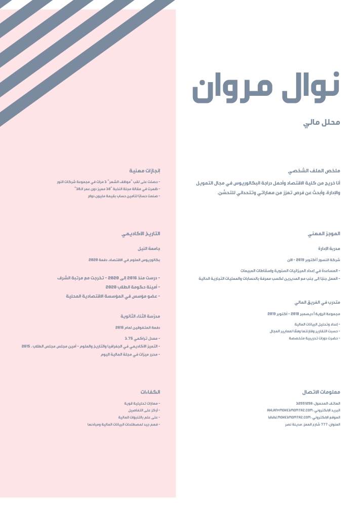 تصميم السيرة الذاتية - 5