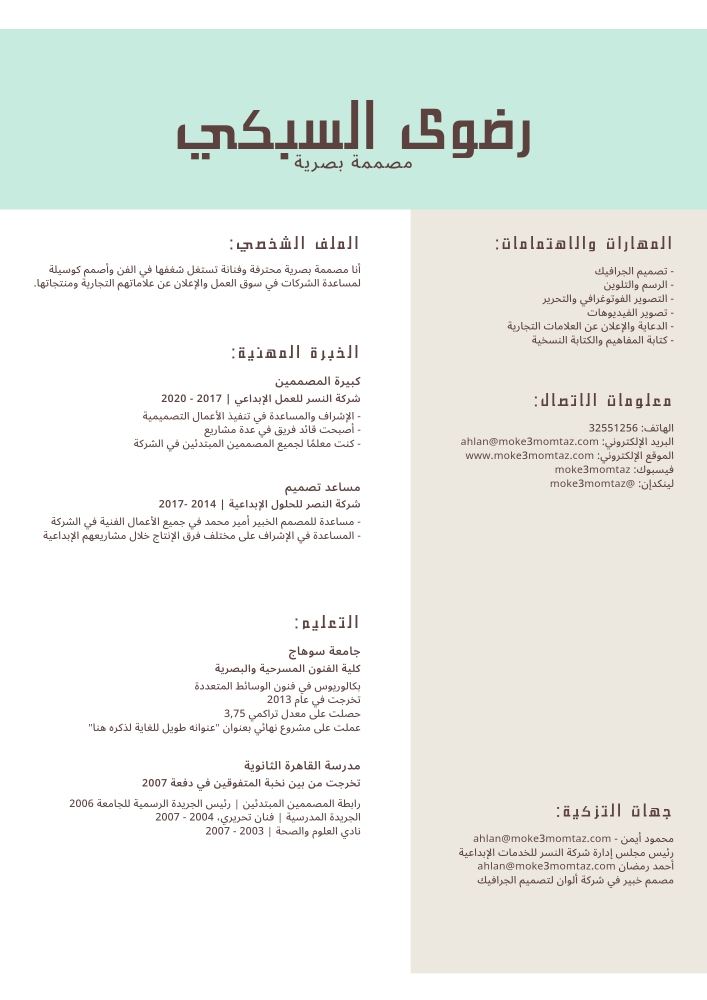 تصميم السيرة الذاتية - 7