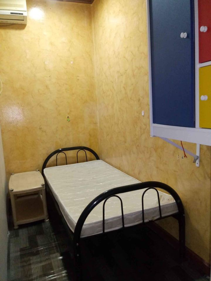 Wood and steel Bed, Cupboard - 11