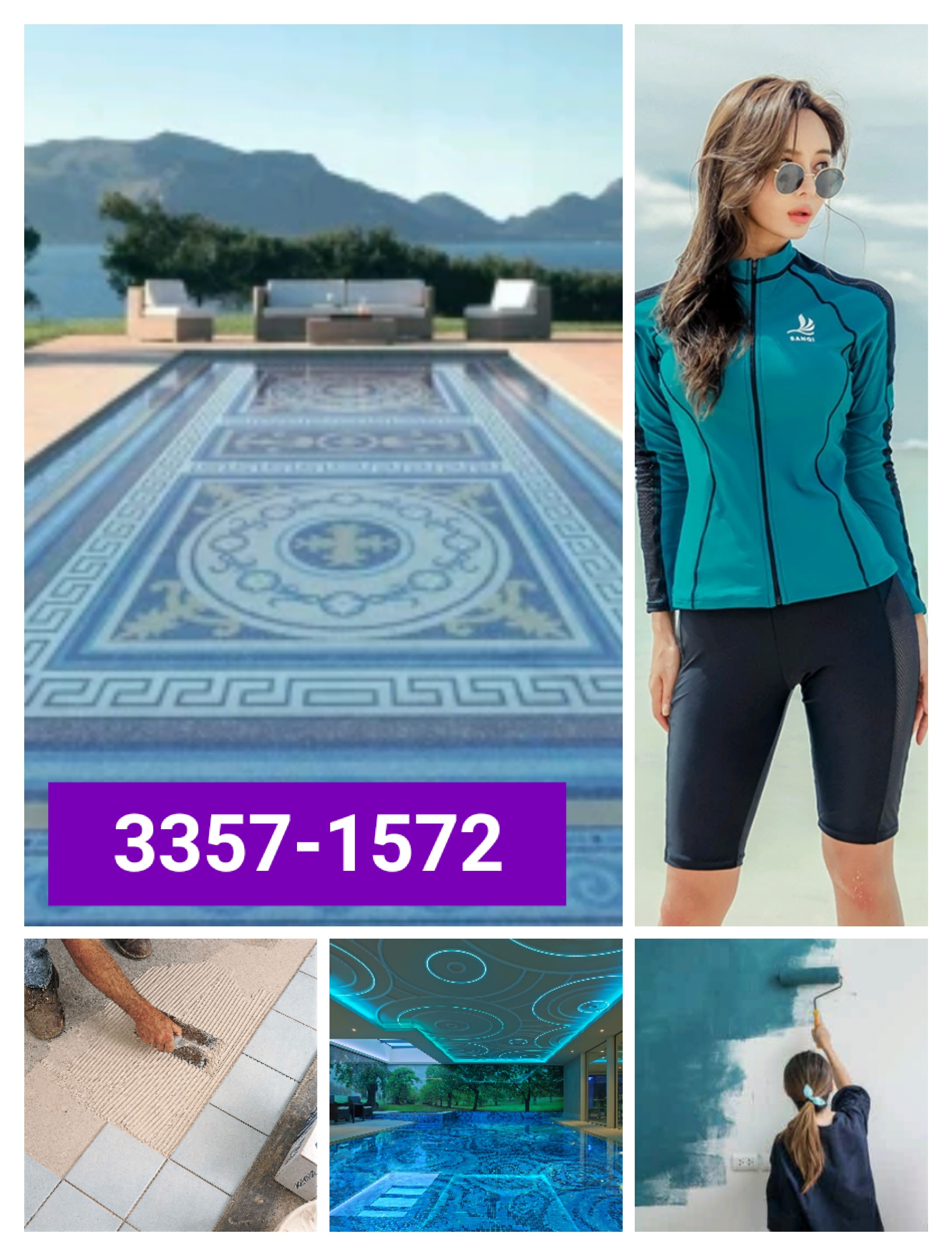 Swimming Pool Tile Work-33571572 - 6