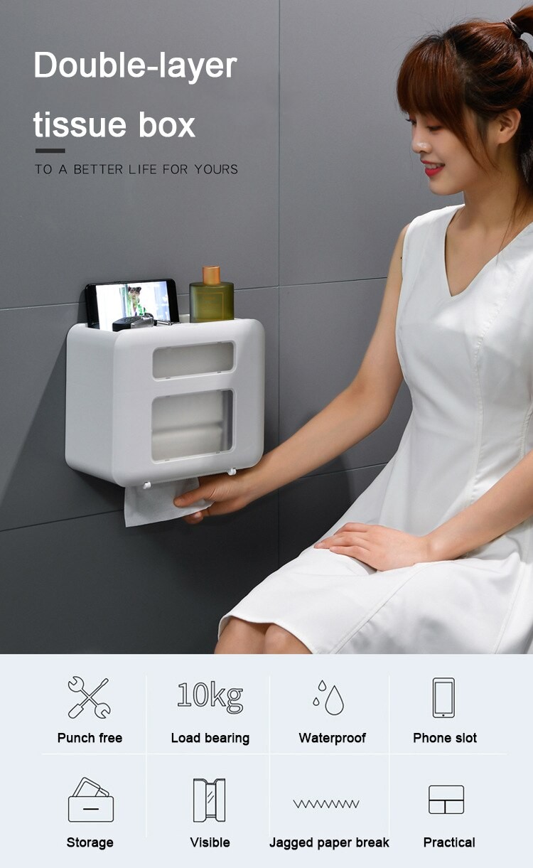 DoubleLayer Tissue Box WallMount - 1