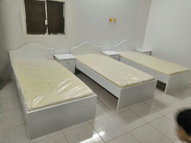 New Wood and metal Bed, Cabinet - 3