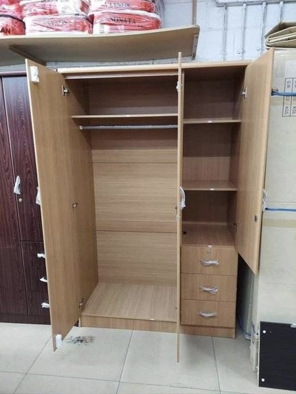 New Wood and metal Bed, Cabinet - 10