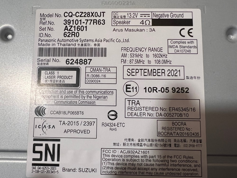 PANASONIC OEM Multimedia player - 9