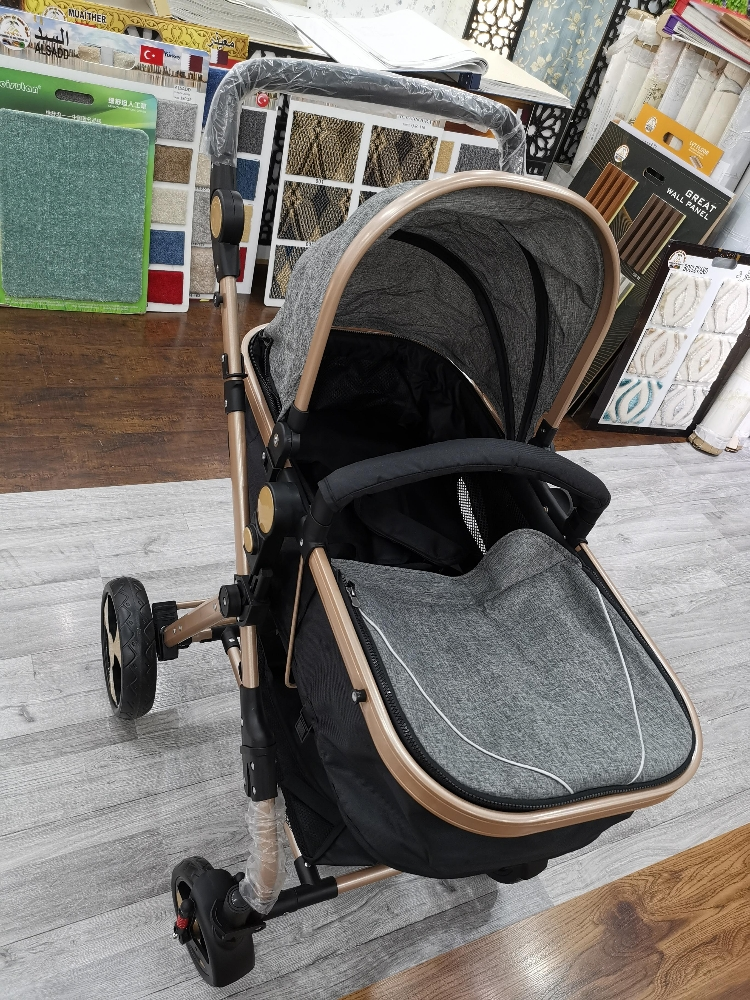 High-view baby stroller can sit, - 2