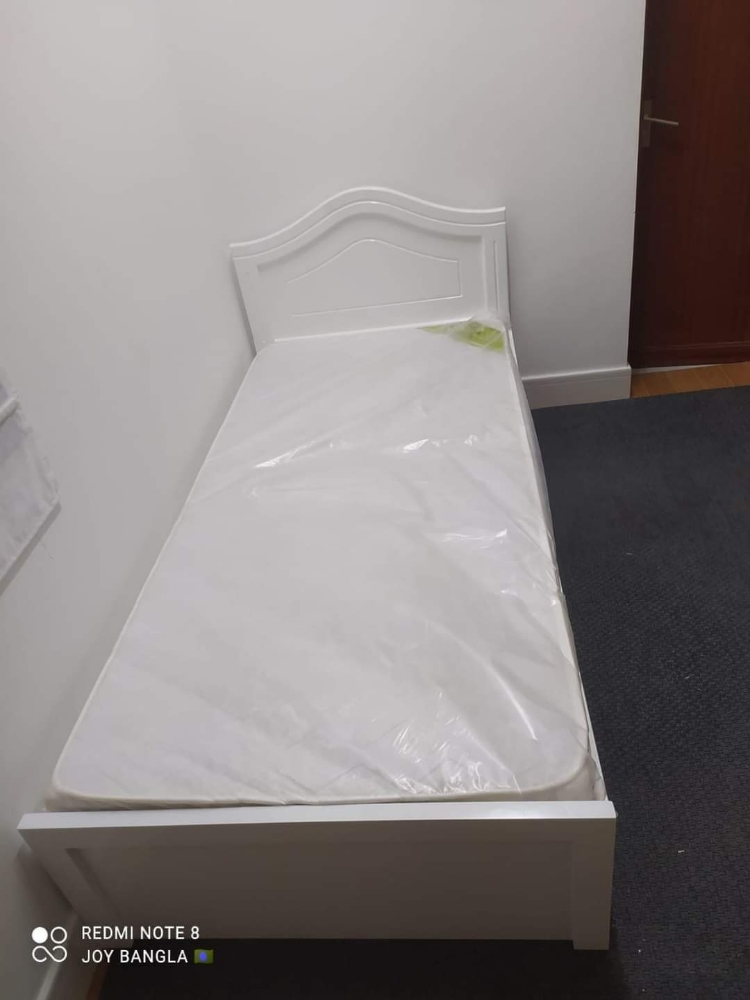 Single Bed ,Mattress, cupboard - 1