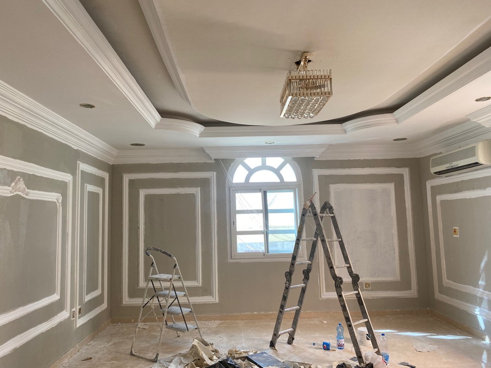 gypsum bod paint work - 2